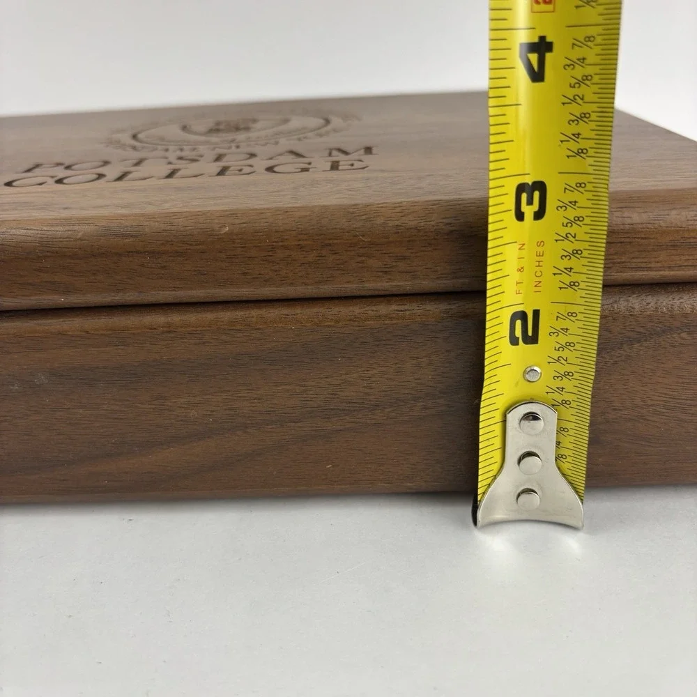 Potsdam College Walnut Wood Box Jewelry The State University Of New York